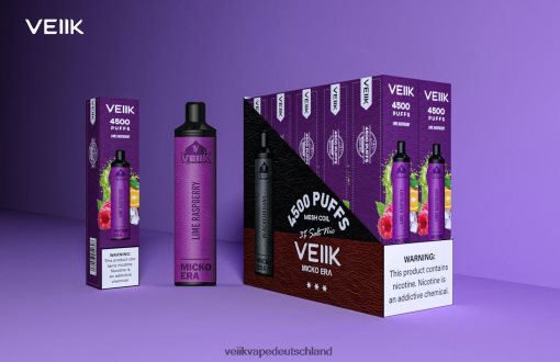 VEIIK Micko Era 4500 Sprühstöße Einweg 30 mg VEIIK Micko Q Deutschland Limette Himbeere 8VHT8H10