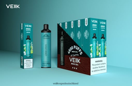 VEIIK Micko Era 4500 Sprühstöße Einweg 30 mg VEIIK Vape Micko Q Zitronengeist 8VHT8H5
