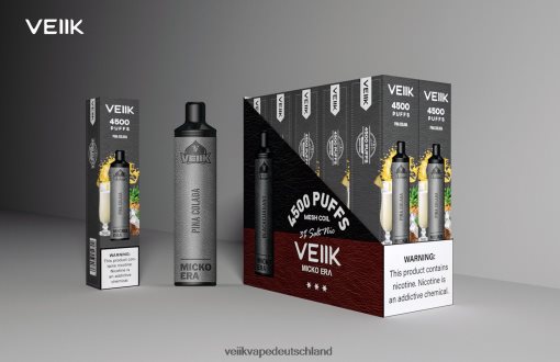 VEIIK Micko Era 4500 Sprühstöße Einweg 30 mg VEIIK Vape Review Pina Colada 8VHT8H4