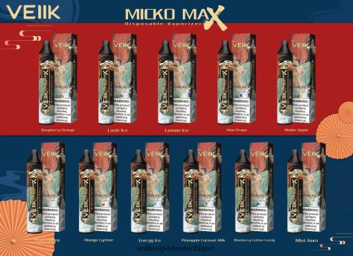 VEIIK Micko MAX Einweg-Vaporizer mit 1500 Zügen VEIIK Vape Deutschland Pfirsich-Oolong 8VHT8H51