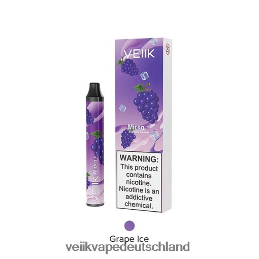 VEIIK Micko Pie Einweg-Vaporizer mit 600 Zügen VEIIK Airo Pod Deutschland Traubeneis 8VHT8H18